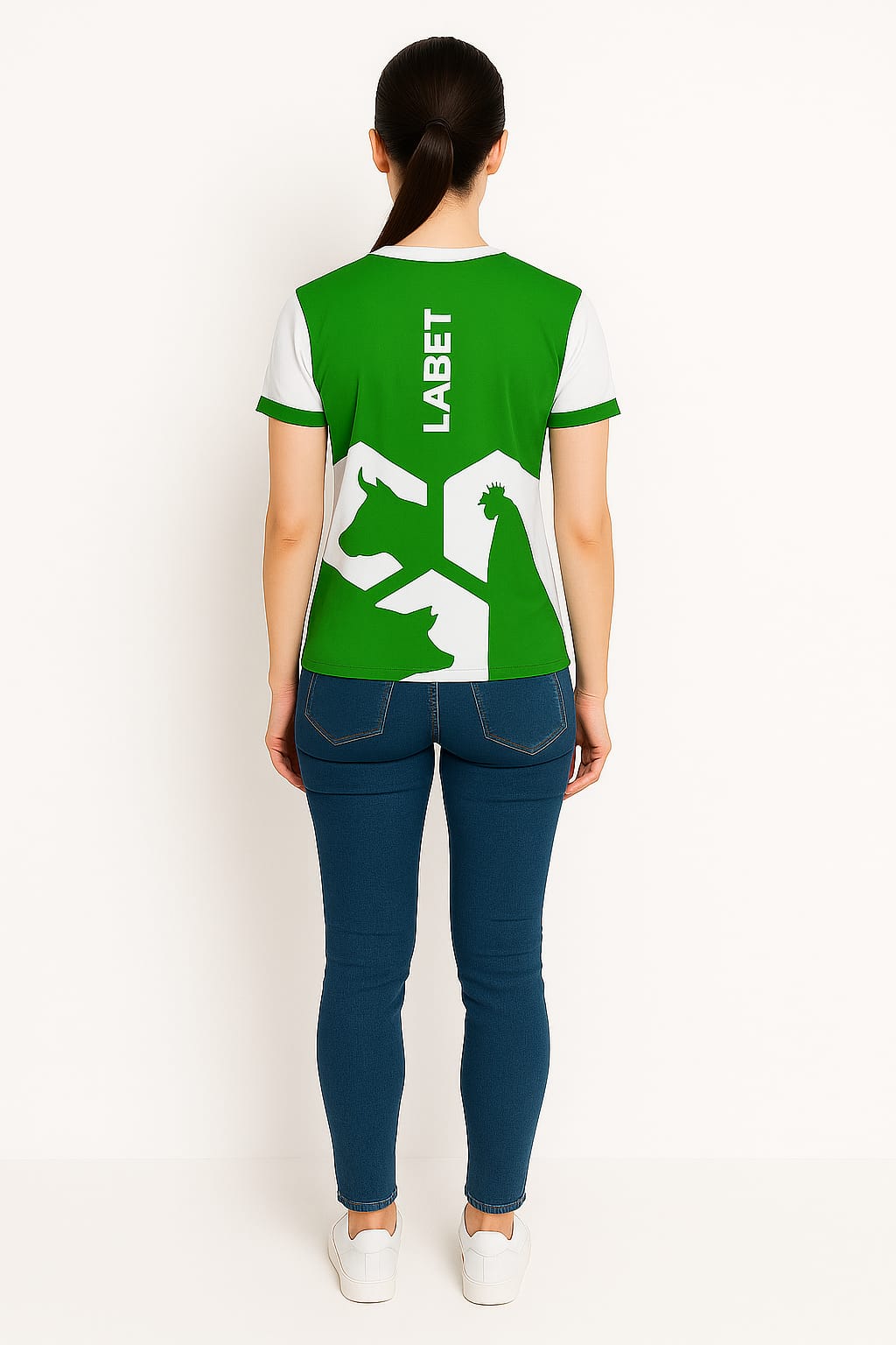Polo tela dri sublimado personalizado labet mujer espalda